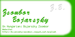 zsombor bojarszky business card